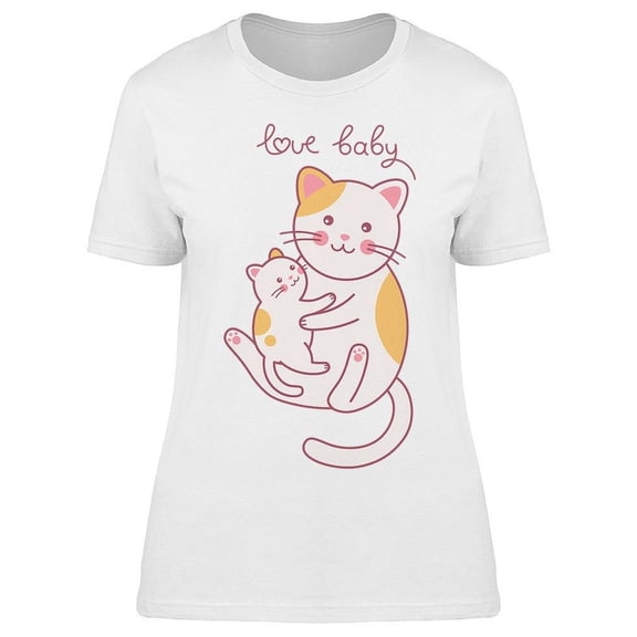Love Baby Kitten Mom And Son T-Shirt Women -Image by Shutterstock, Female XX-Large
