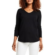 NIC+ZOE Women's Vital V Neck, Black Onyx, XL