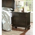 thumbnail image 2 of Casual Transitional Design Eastern King Platform Bed Nightstands 3pc Brown Bedroom Set Wooden Bedroom Furniture, 2 of 7
