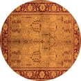 thumbnail image 1 of Ahgly Company Indoor Round Oriental Orange Industrial Area Rugs, 8' Round, 1 of 4