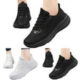 thumbnail image 6 of WNVMWI Mens Shoes Black Sneakers Height Boosting Shoes for Men Men's Sports Shoes Flat Bottom Mesh Breathable Comfortable Lace Up Non Slip Work Shoes Fashion Sneakers Walking Shoes Size 40, 6 of 9