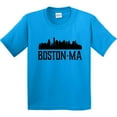 thumbnail image 3 of Inktastic Boston Massachusetts Skyline City Silhouette Youth T-Shirt, 3 of 5