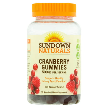 Sundown Naturals supplément aux canneberges alimentaires gélifiés sans gluten, 500mg, 75 count