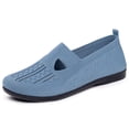 thumbnail image 4 of Samdudou Slip On Shoes for Women Closed Toe Knit Mesh Loafers Breathable Lightweight Walking Flats V-Cut Instep Design Casual Daily Wear Outdoor Travel Footwear Essentials, 4 of 5