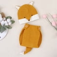 thumbnail image 5 of Utlike Boys Outfits Newborn Baby Photo Outfit Pants Hat Knitted Jumpsuit Romper Clothing For Infant Photography Size 18 Months-24 Months Yellow, 5 of 6