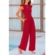 thumbnail image 4 of Mono de Mujer PRETTYGARDEN Rojo con Volantes y Mangas Casquillo XL, 4 of 6