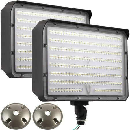 

JSTCL Dusk to Dawn 150W LED Flood Light with 1/2 Knuckle Mount (Plate Included)5000K 21000LM 100-277VETL Security Lighting for Sign/Flagpole/Tree/Yards/Advertising BoardsBrownWH-FL150W