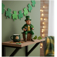 thumbnail image 6 of Sitting Leprechaun Figurine, Resin St. Patrick's Day Decor Pot of Gold & Shamrock, Whimsical Irish Tabletop Statue for Home Office Desk Party Supplies, Gifts for Irish Decor Lovers (3Pcs), 6 of 8