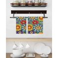 thumbnail image 3 of Boho Colorful Floral Kitchen Dish Towels for Drying Dishes Set of 2, Spring Flower Botanical Sunflowers Plant Waffle Weave Microfiber Hand Tea Bathroom Towels Quick Dry & Absorbent Towel 15.7x23.6, 3 of 7