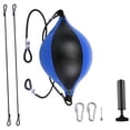 thumbnail image 2 of Bolsa de velocidad con pelota de boxeo, equipo de boxeo con bomba de cordón, bolsa de doble extremo, bolsa de boxeo para reacción, coordinación Negro Azul, 2 of 8