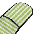 thumbnail image 2 of Dailycode Double Sided Oven Mitt with Loop Heat Resistant Kitchen Long Potholders 7" x 35" Apple Green and White Stripes, 2 of 6