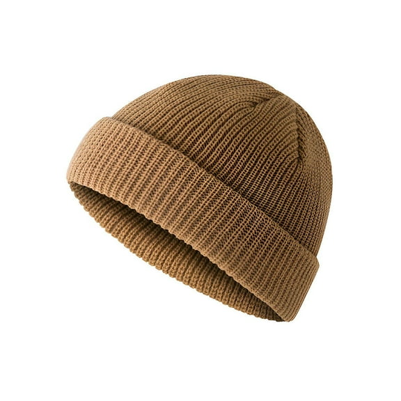 TELOLY Beanies Hats Men,Full Head Coverage Caps for Men,Enhanced Warm Protection Beanies Hats Men,Khaki