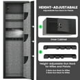 thumbnail image 6 of 5-8 fingerprint digital gun safe, fast response household high-strength steel fireproof and anti-theft, long gun cabinet for storing rifles, shotguns, guns, alarm mute dual-mode, detachable partition, 6 of 9