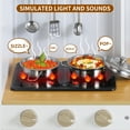 thumbnail image 5 of LAZY BUDDY Pretend Play Kitchen for Kids, Wooden Kids Kitchen Playset Toddler Interactive Toy with Realistic Light & Sound, 5pcs Cookware Accessories, 5 of 11