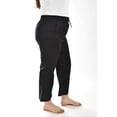 thumbnail image 2 of Pantalon de lino Roman Fashion /Tallas Extras, 022 (Negro) negro 36, 2 of 4