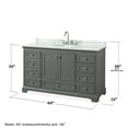 thumbnail image 3 of Wyndham Collection Wcs202060scmunomed Deborah 60" Free Standing Single Vanity Set - White, 3 of 7