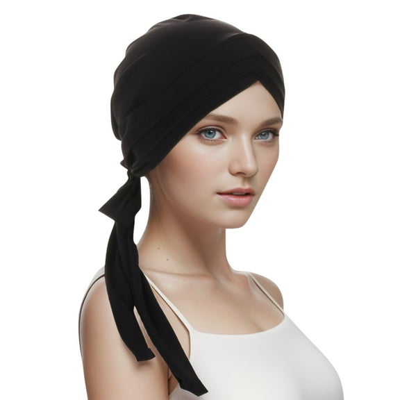 Ediodpoh Back Long Tail Turban Cap for Women with Adjustable Tie for Comfortable Fit Bandanas for Women A