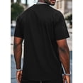 thumbnail image 2 of Camiseta de hombre con gráfico de montaña, bosque y atardecer, de algodón, cuello redondo, manga corta, básica, 2 of 7