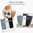 thumbnail image 6 of 3 Compartment Canvas Laundry Hamper Sorter Basket Three Lattice Storage DARK & LIGHT & COLOR, 6 of 12