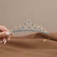 thumbnail image 2 of Yoyauz Kids Crystal Headgear for Kids Girls Princess Outfit Rhinestone Crown Headband Wedding Hair Ornament Birthday Sacrament Pageant Halloween Christmas Cake Decoration Gifts, 2 of 5
