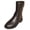 Black, variant on SAWOBUUN Womens Mid Calf Boots Vintage Low Heel Round Toe Faux Leather Comfortable Non-Slip Boots with Side Zipper