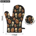thumbnail image 6 of Cute Oven Mitts,Skull Pumpkin Halloween Pattern Oven Mitt 2-Pack Set,Kitchen Gloves for Oven,Heat Resistant Oven Mitts 7.7"x12", 6 of 7