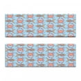 thumbnail image 2 of Marine Bench Cushion Set of 2, Crab and Fish Pattern in Sketch Style Nautical Art, Standard Size Foam Pad and Decorative Cover, Blue Orange, by Ambesonne, 2 of 4