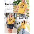 thumbnail image 3 of XCHQRTI Butterfly Graphic Plus T-Shirts Women Graphic Casual Shirt Floral Short Sleeve Tee, 3 of 8