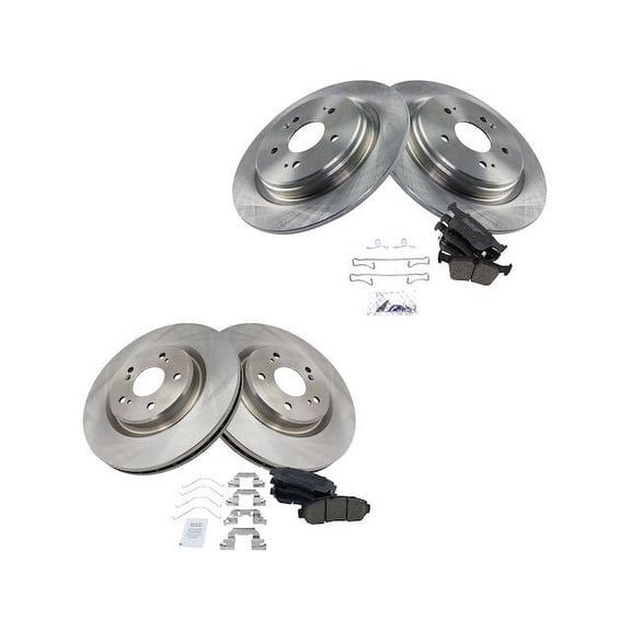 Front and Rear Brake Pad and Rotor Kit - Compatible with 2019 - 2020 Acura RDX