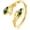 Moss Agate, variant on 14K Gold Filigrane Ring Boho Adjustable Open Ring Gemstone Spoon Ring Vintage Thumb Rings for Women