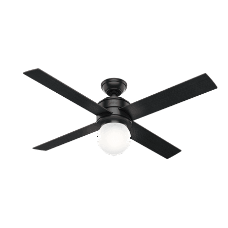 

Hunter 52 Hepburn Matte Black Ceiling Fan with Light Kit and Wall Control