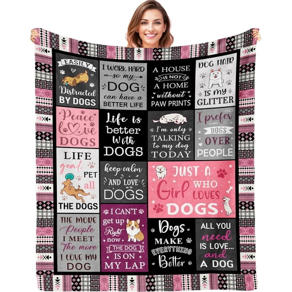 Dog Mom Gifts, Dog Lover Gifts, Dog Gifts Blanket 50"x60", Dog Birthday Gift, Dog Mom Gifts for Women, Gifts for Dog Lovers, Dog Themed Gifts, Dog Owner Gifts, Dog Throw Blanket, Best Dog Mom