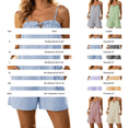 thumbnail image 3 of BODOAO Women's Summer Casual Romper Striped Loose Sleeveless Short Overall Jumpsuit with Pockets, Beach Travel Vacation Resort Daily One Piece Outfit for Warm Weather Wear Red L, 3 of 9