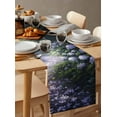 thumbnail image 6 of Spring Summer Floral Table Runner 70 Inches, Farmhouse Green Forest Botanical Bed Runner Dresser Scarves Tabletop for Indoor Outdoor Parties/Ceremony/Banquet, 13" x 70", 6 of 8