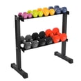 thumbnail image 1 of HolaHatha 146 Pound Neoprene Dumbbell Strength Training Weight Set with Rack, 1 of 11
