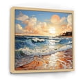 thumbnail image 2 of Designart "Sunkissed Sands Beach Photo III" Nautical & Beach Floater Framed Canvas Print, 2 of 7