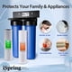 thumbnail image 5 of iSpring WGB22B Sistema de Filtración de Agua para Toda la Casa de 2 Etapas con Filtros de Bloque de Carbón y Sedimentos Finos de 20” x 4,5”, Elimina el 99 % del Cloro, 5 of 7