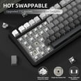 thumbnail image 6 of X85 Wireless Mechanical Keyboard, TKL 82 Keys Bluetooth 5.0/2.4GHz/USB-C Hot Swappable Custom Keyboard,Gasket Structure,Knob,RGB Backlit Gaming Keyboard for PC/Mac/PS4/Xbox(Black), 6 of 9