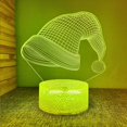 thumbnail image 1 of 3D Night Light USB Ambient Light Christmas Series Styling Touch 7 Colors（A), 1 of 8