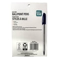 thumbnail image 2 of Pen+Gear  Ballpoint Pens, 1.0mm, Blue Ink, 10 Count, 2 of 4