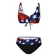 thumbnail image 4 of Traje de baño de 2 piezas para mujer, trajes de baño para mujer, trajes de baño para mujer, conjunto de baño de 2 piezas con estampado tropical hawaiano, sujetador tipo camisola y volantes, ropa de pl, 4 of 5