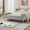 Light Gray + Chenille + Foam, variant on 65.35"Wide Upholstered Flip-top Storage Accent Bed Bench, Corduroy Footrest Ottoman with Armrests&Backrest&2 Bolster Pillows Wood Legs for Living Room, End of Bed, Hallway, Entryway Bedroom. Ivory