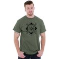 thumbnail image 5 of Compass Diamond Symbolic Spiritual Men's Graphic T Shirt Tees Brisco Brands L, 5 of 6