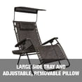 thumbnail image 4 of Bliss Hammocks Gravity Free Chair w/ Canopy , Drink Tray, & Pillow, 30-in. Wide XL, Weather & Rust Resistant, 360 Lb. Capacity, 4 of 17