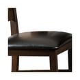 thumbnail image 3 of Faux Leather Upholstered Wooden Side Chair with Ladder Back Design, Brown- Saltoro Sherpi, 3 of 3
