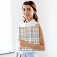 thumbnail image 6 of 3 Ring Binder 1.5 inch Round Rings with Interior Pockets Binders Organizer Office School 1Pack Yellow and Blue Tartan, 6 of 10