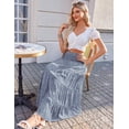 thumbnail image 4 of Zeagoo Women's Elastic High Waist A Line Layer Ruffle Swing Casual Long Maxi Skirt, 4 of 6