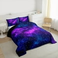 thumbnail image 3 of Castle Fairy Teens Kids Galaxy Cosmos Full Size Comforter Sets 3-Piece,Outer Space Bedding Comforter Set,Abstract Gradient Universe Lightweight Bedding Sets,Ultra Soft Home Decor,Reversible, 3 of 8