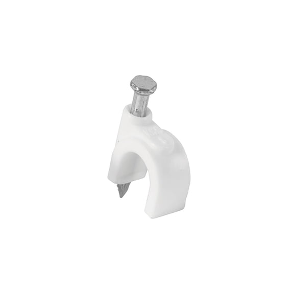 Grapa para cable redondo, 6 mm, blanca, bolsa 500 piezas Volteck Volteck GCU-6BG