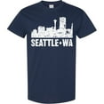 thumbnail image 3 of Inktastic Seattle Skyline Grunge T-Shirt, 3 of 5